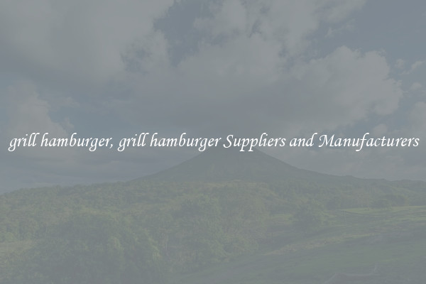 grill hamburger, grill hamburger Suppliers and Manufacturers
