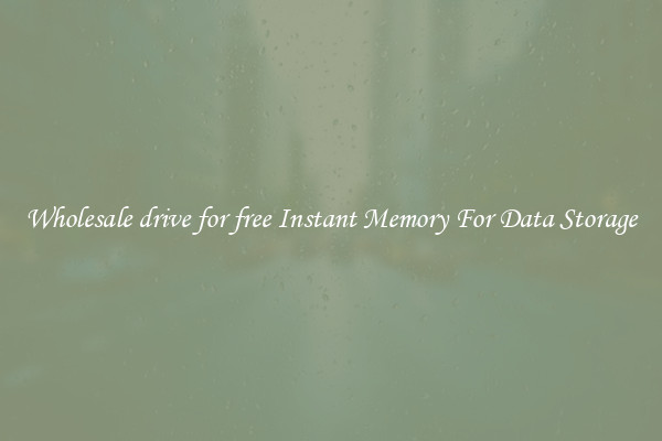 Wholesale drive for free Instant Memory For Data Storage