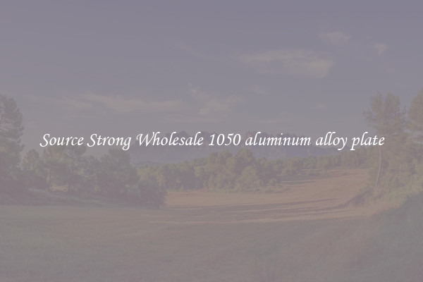 Source Strong Wholesale 1050 aluminum alloy plate