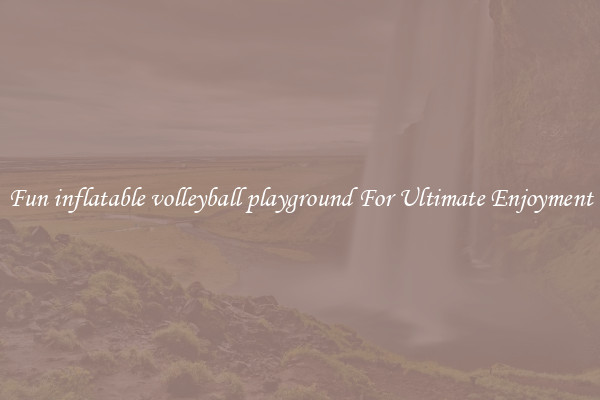 Fun inflatable volleyball playground For Ultimate Enjoyment