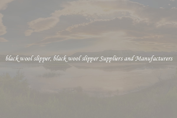 black wool slipper, black wool slipper Suppliers and Manufacturers