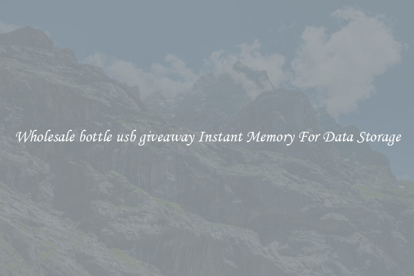 Wholesale bottle usb giveaway Instant Memory For Data Storage