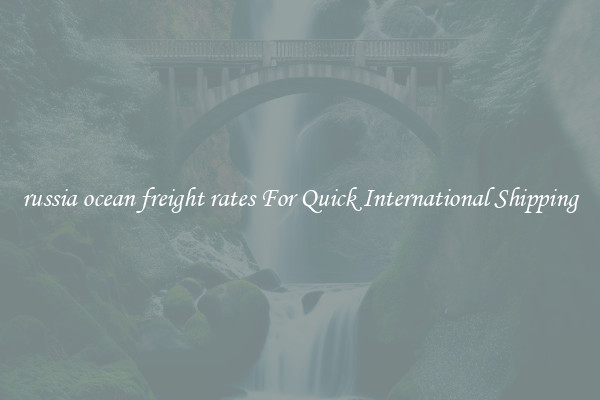 russia ocean freight rates For Quick International Shipping