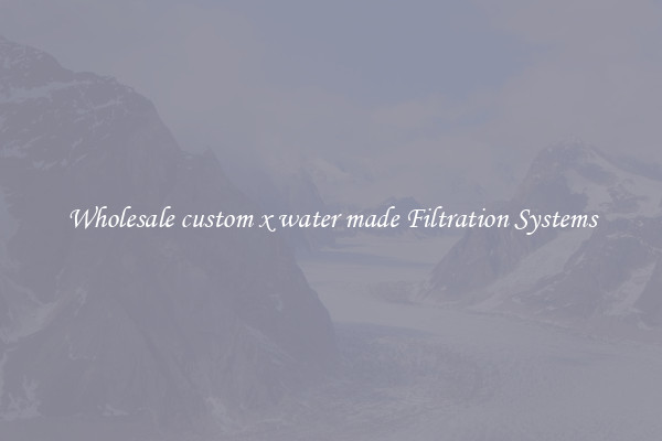 Wholesale custom x water made Filtration Systems