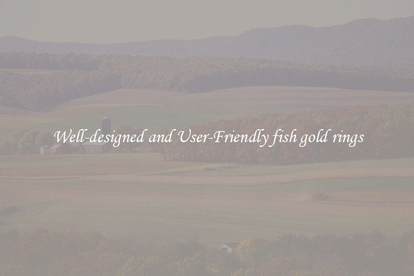 Well-designed and User-Friendly fish gold rings